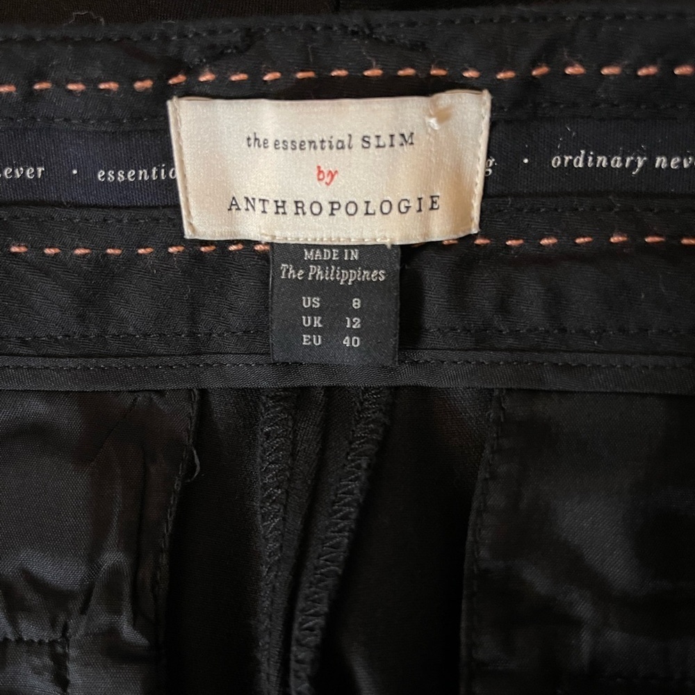 Anthropologie Black Cropped Pants - Picture 4 of 10